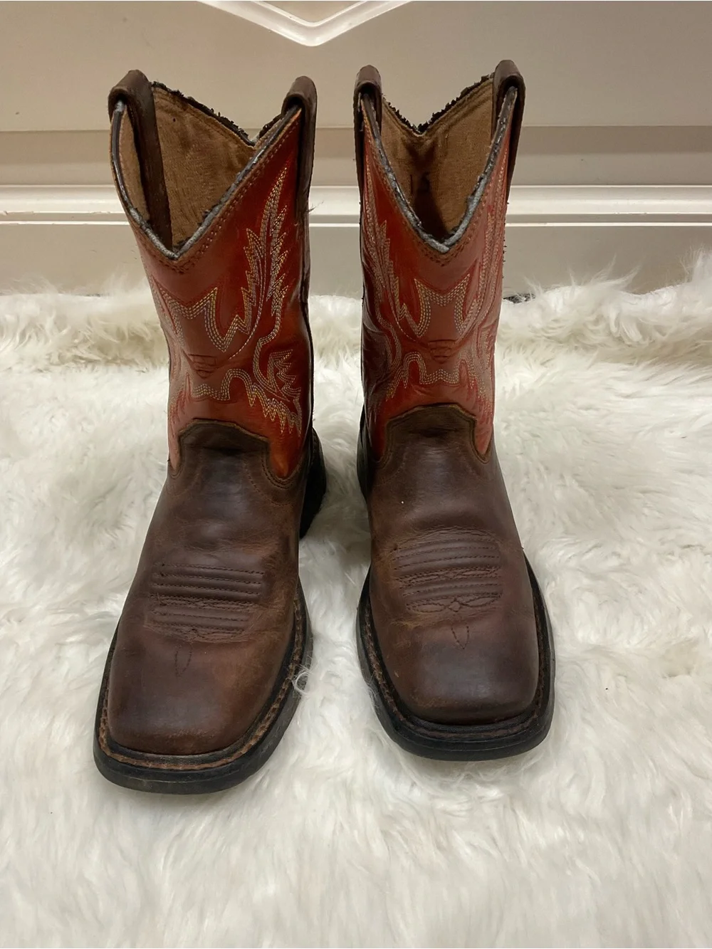 ARIAT BOYS' EARTH WORKHOG® WESTERN BOOTS - SQUARE TOE